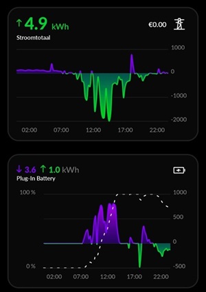 batterijstatus homewizard plug and play